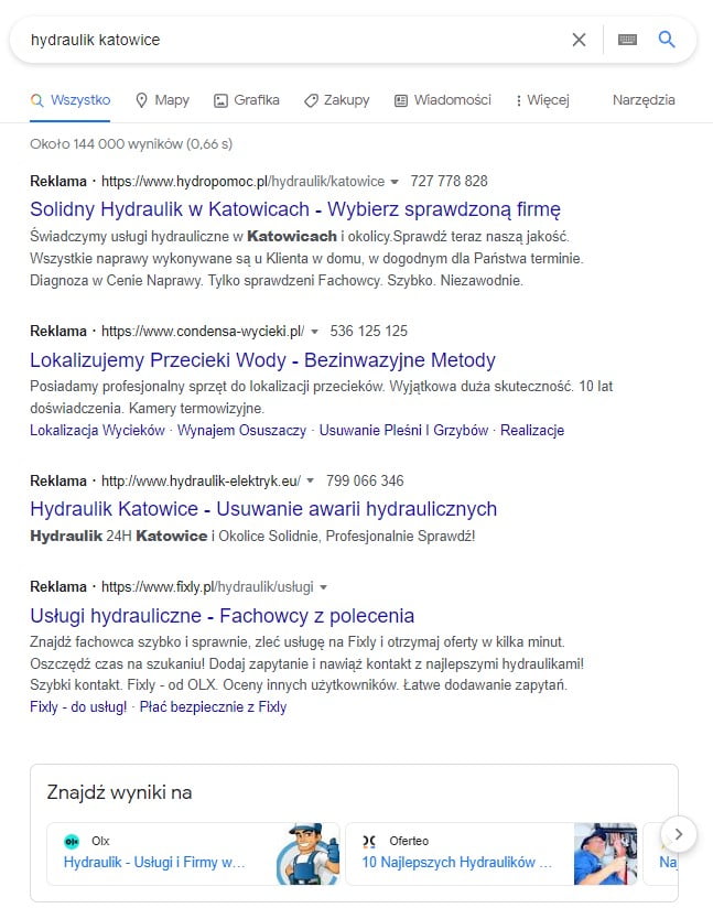 reklama w Google